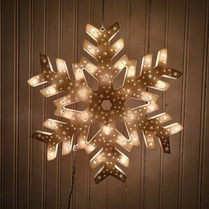 Vintage Christmas Lights - Snowflake Silhouette - Alderbrook - Window Display